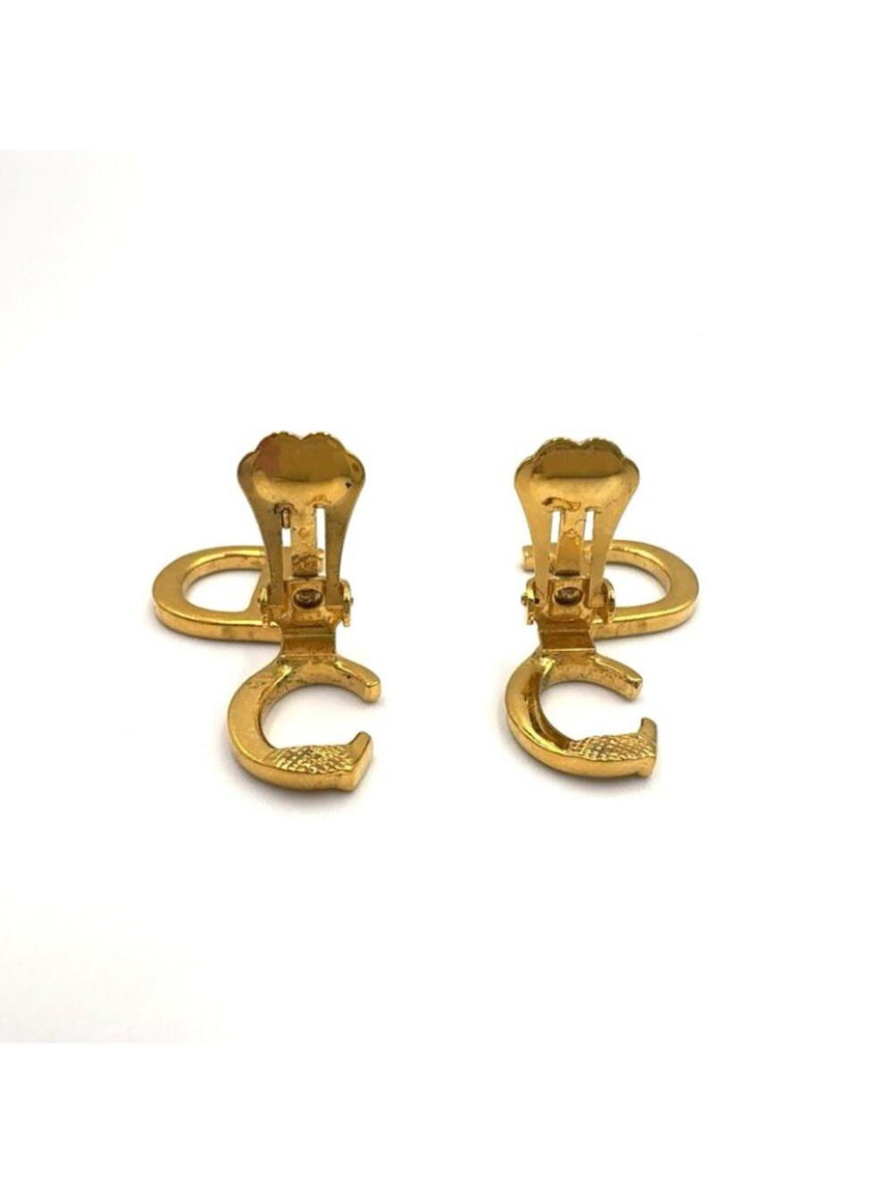 Dior CD Logo Swing Gold Plated Earrings - Picture 8 of 12